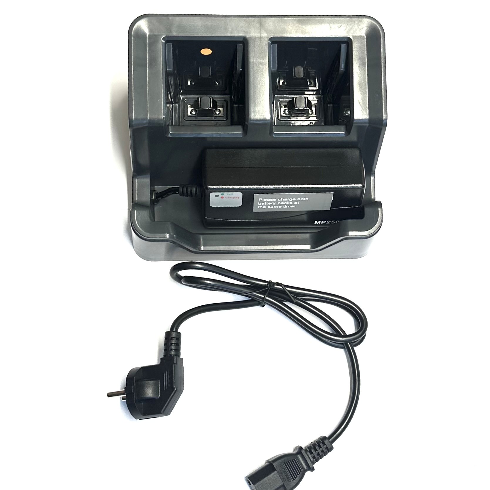 Ladegerät für 2 rote Akkustäbe